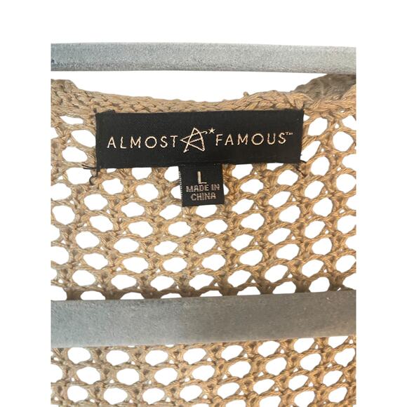 Almost Famous striped Cardigan Size Large - Picture 5 of 5